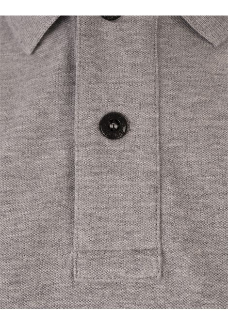 Polo Slim Fit Grigio Melange Con Logo Compass STONE ISLAND | K1S1522002SC-S0017V0M64